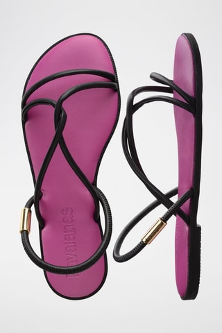 Sandalias Una Manga - Violeta y negro