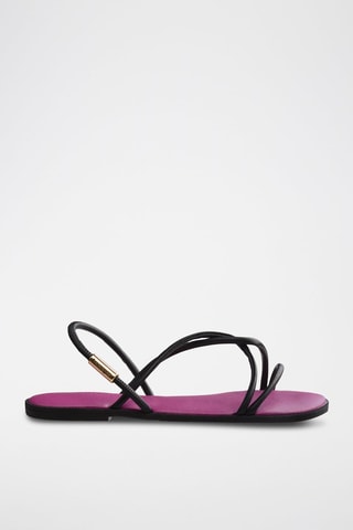 Sandalias Una Manga - Violeta y negro