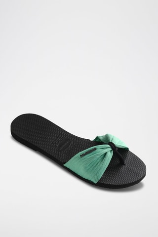 Chanclas - Turquesa y negro