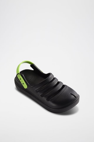 Zuecos Kids Clog - Negro y lima