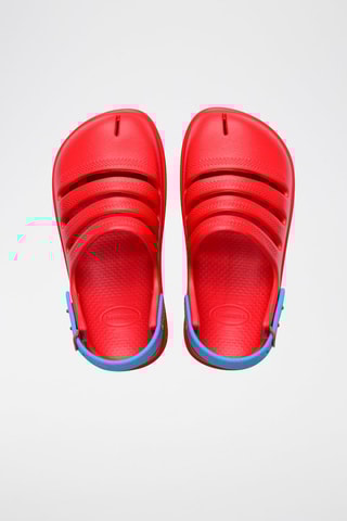 Zuecos Kids Clog - Rojo y turquesa
