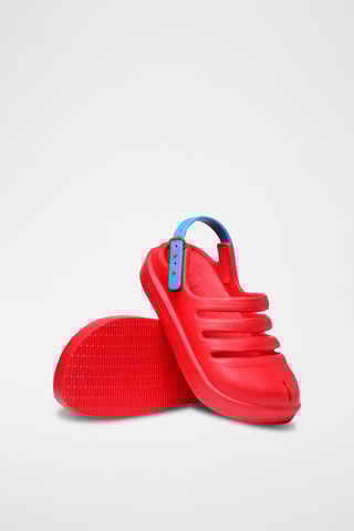Zuecos Kids Clog - Rojo y turquesa