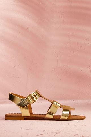 Sandalias de piel Tayia - Platino