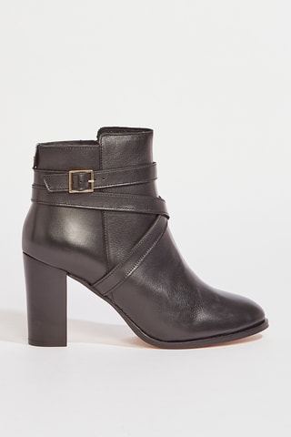 Botines de piel Velmina - Negro