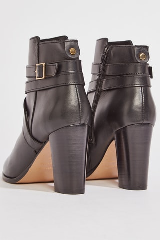 Botines de piel Velmina - Negro