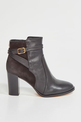 Botines de piel Vemille - Negro