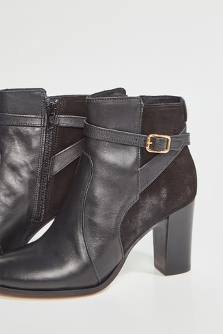 Botines de piel Vemille - Negro