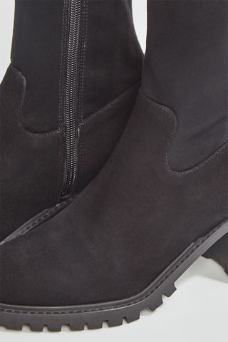 Botines de nobuk Voceta - Negro