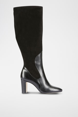 Botas em couro Zahira - Preto