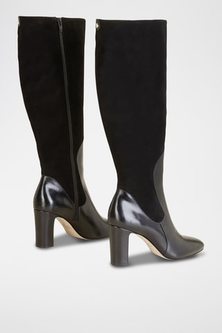 Botas em couro Zahira - Preto