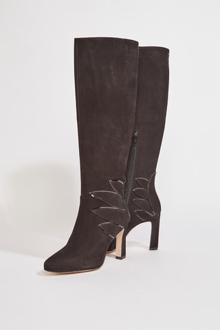 Botas em nobuck Zanea - Preto