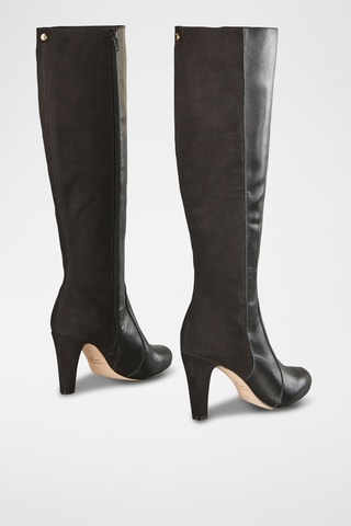 Botas em couro Zanelle - Preto