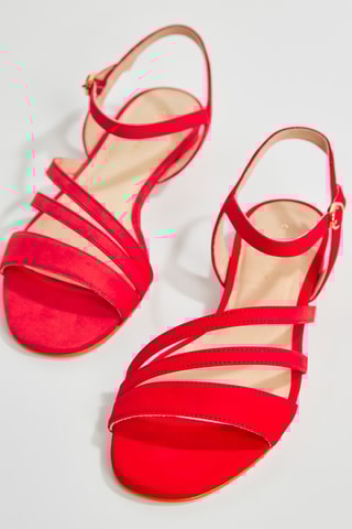 Sandalias de nobuk Zedini - Rojo