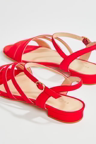 Sandalias de nobuk Zedini - Rojo