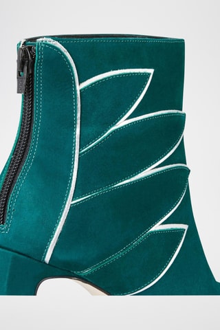 Botines de nobuk Zika - Verde