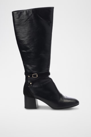 Botas em couro Zilena - Preto