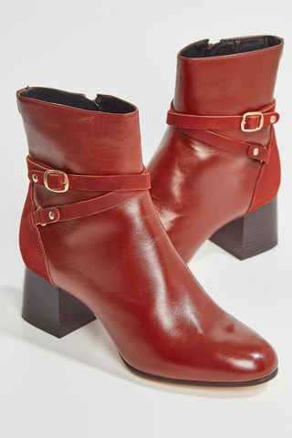 Botines de piel Zolana - Marrón