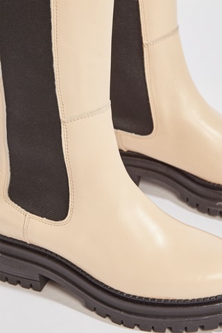 Botas de piel Florianea - Crema