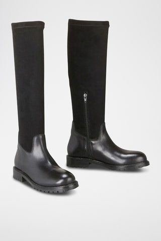 Botas de piel Kady - Negro