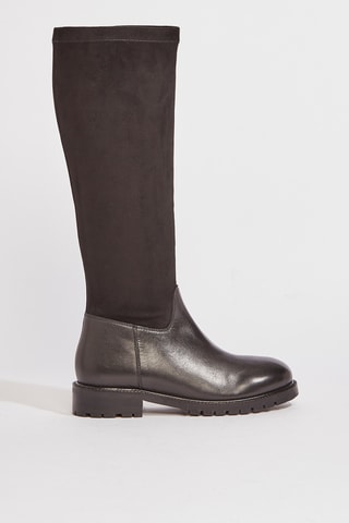 Botines de piel Kerina - Negro