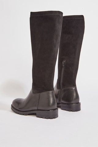 Botines de piel Kerina - Negro