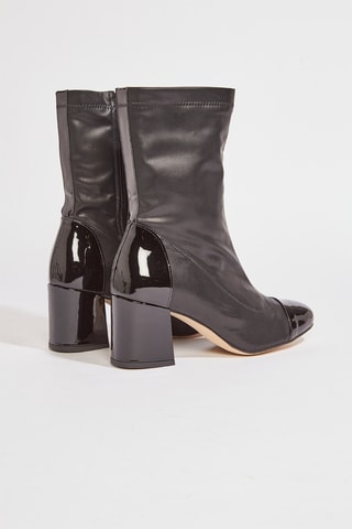 Botines de piel de tacón Lottina - Negro