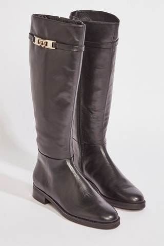 Botas em couro Reanelle - Preto