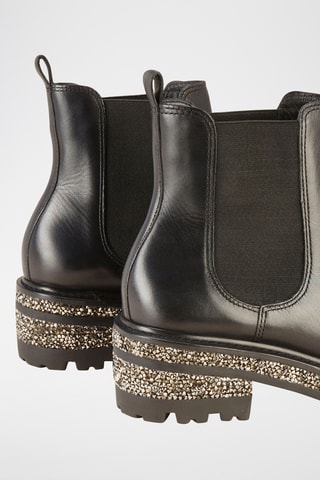 Botines Chelsea de piel Rocket - Negro