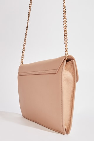 Bandolera de piel Alieti - Nude