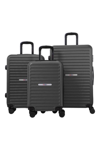 Set de 3 valises (S/M/L) - Gris foncé - 55/65/75 cm - Rafale