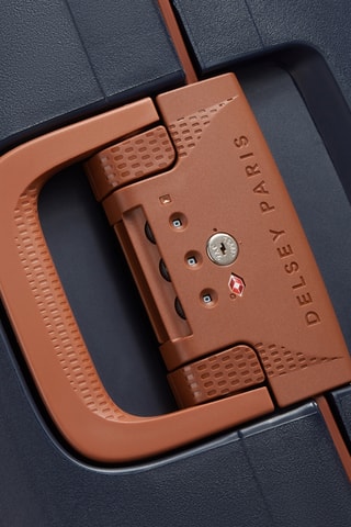 Maleta grande Moncey (L) - 76 cm - Azul y marrón