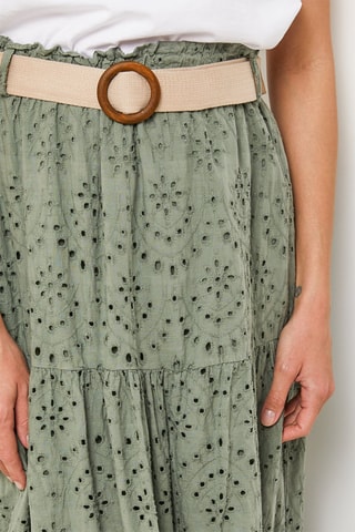 Lange Linnen Rok - Kaki - 100% linnen - Kaki