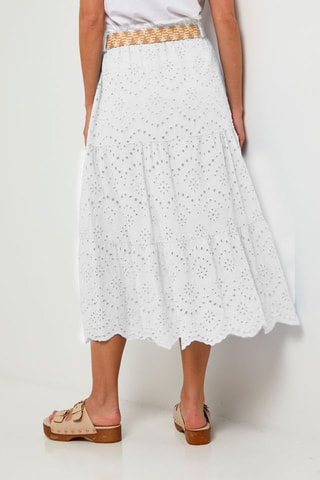 Lange Linnen Rok - Wit - 100% linnen - Wit