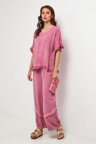 Linnen Top - Roze - Roze
