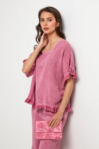 Linnen Top - Roze - Roze