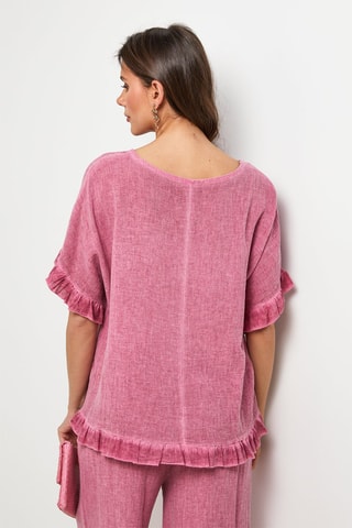 Linnen Top - Roze - Roze