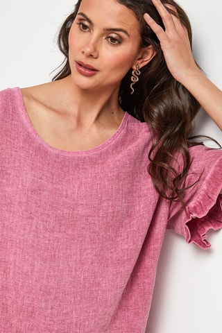 Linnen Top - Roze - Roze