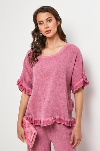 Linnen Top - Roze - Roze