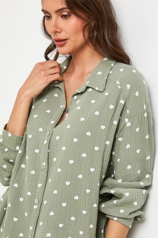 Blouse - Kaki - Kaki en wit