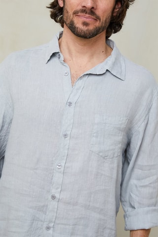 Linnen Overhemd - Lichtgrijs - Lichtgrijs