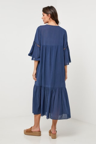 Lange Jurk - Marineblauw - Marineblauw