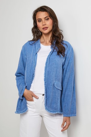 Linnen Jasje - Indigoblauw - Indigo