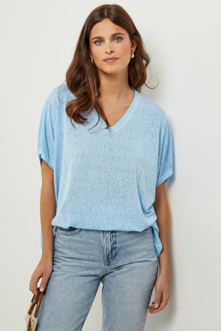 Oversized T-shirt - Hemelsblauw - Hemelsblauw