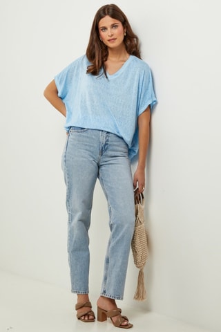 Oversized T-shirt - Hemelsblauw - Hemelsblauw