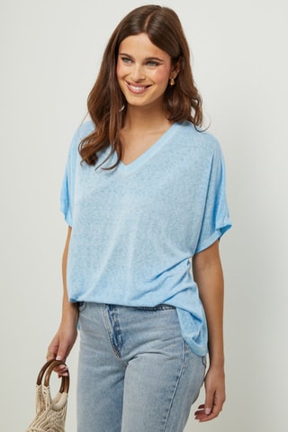 Oversized T-shirt - Hemelsblauw - Hemelsblauw