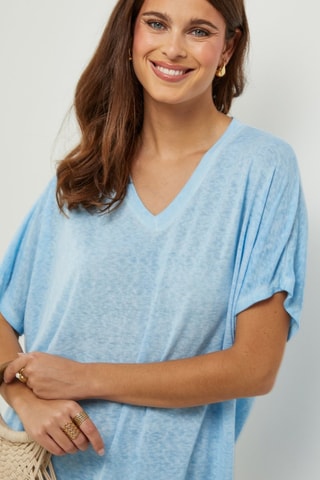 Oversized T-shirt - Hemelsblauw - Hemelsblauw