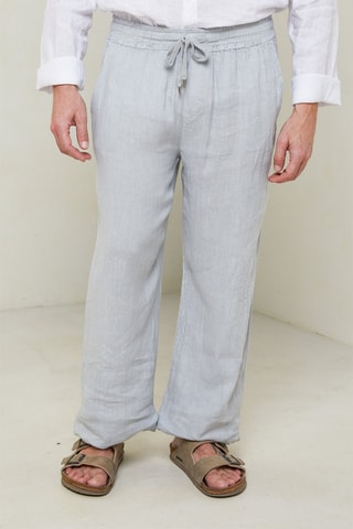 Wijde Linnen Broek - Lichtgrijs - Lichtgrijs