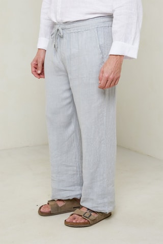 Wijde Linnen Broek - Lichtgrijs - Lichtgrijs