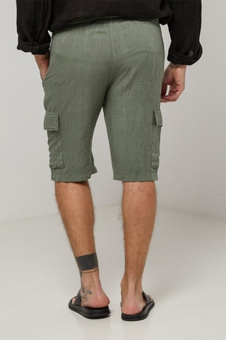 Linnen Short - Kaki - 100% linnen - Kaki