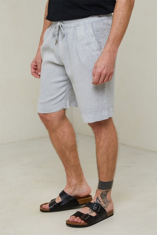 Linnen Bermuda - Lichtgrijs - Lichtgrijs